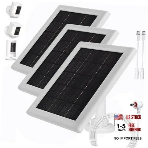Ring Camera Solar Panel Charger,5W Solar Charger Compatible 3 Pack 5W White