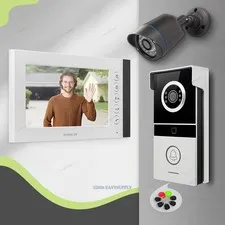 HOMSECUR HD Video Door Phone Call Intercom Card Access Night Vision Door Unlock