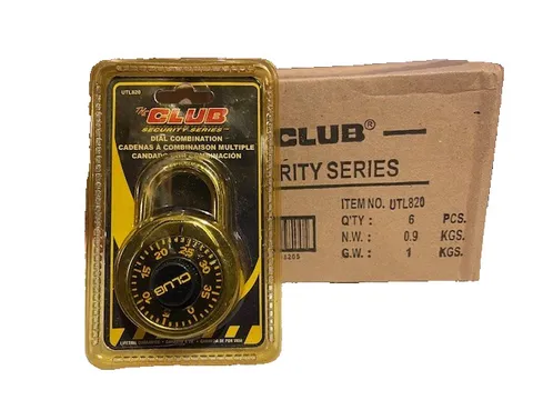 The Club Security Series Padlock UTL820 Silver or Gold (Box of 6)