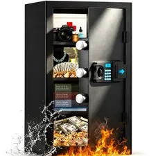 7.0 Cuft Large Fireproof Safe for Home, Digital Anti-theft Safe Box with Comb...