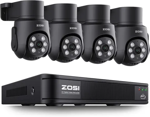 1080P Home Security Camera System Outdoor Indoor, 8CH 5Mp-Lite CCTV DVR, 4 X 108