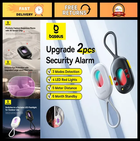 2PCS Security Alarm Detector Sound Sensor for Door Window Anti-Theft Protection