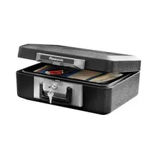 Fireproof Safe Box with Key Lock, Chest Safe with Carrying Handle to Secure M...