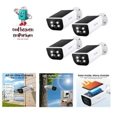 Security Cameras Wireless Outdoor - Home Security Cameras Solar & Battery Pow...