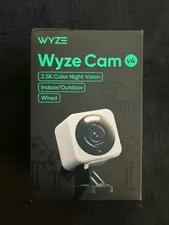 Wyze - Cam v4 - Indoor/Outdoor, Plug-in, 2.5K WiFi Security Camera with Color...