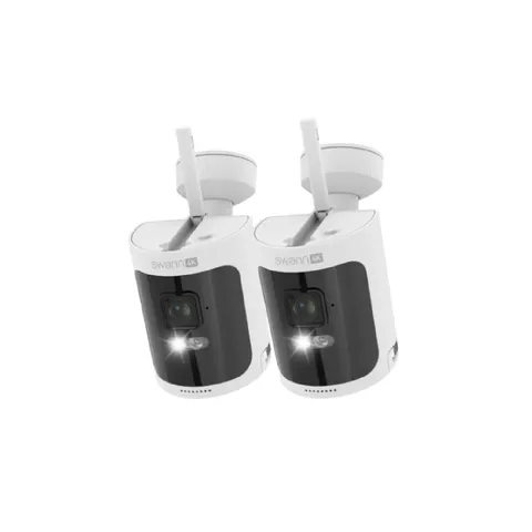 Swann 2 pack Wirefree Cameras 4K Ultra HD Security Cameras Color Night Vision