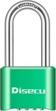1 Pack Disecu Heavy Duty 4 Digit Combination Lock, 2.5 Inch Long Shackle Outdoor