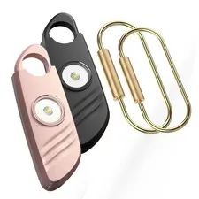Personal Safety Alarm - 2 Pack, 140db Siren, Powerful Safe Rose Gold +Black 