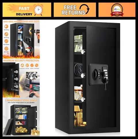 Large Fireproof Safe 5.2 Cubic Feet - Digital Security, Waterproof, Anti-Theft,
