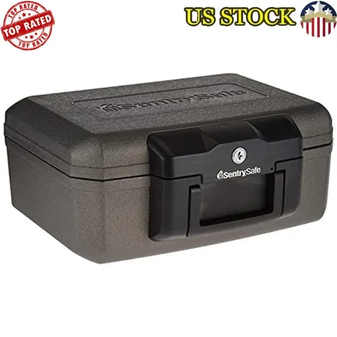 Fireproof Safe Key Lock Document Storage Box Durable Home Travel Security New