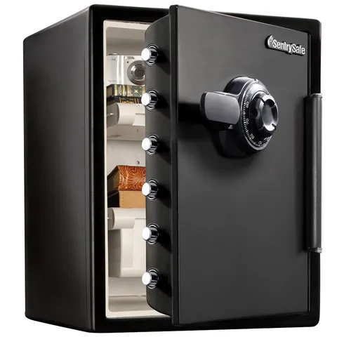 Floor Safe 2.05 cu. ft. Fireproof Waterproof Dial Lock Black SentrySafe Home