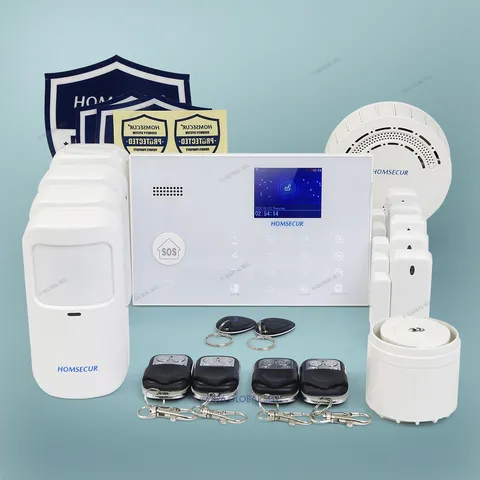HOMSECUR LCD Wireless&Wired 4G Home Security Alarm System+Multi-Languages Menu