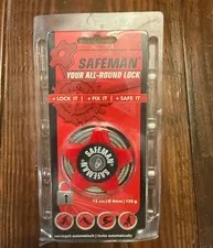 NEW Safeman Multifunction Cable Lock 29.5" All Round Lock Red SEALED Germany