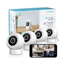 LaView 2K Wi-Fi IP Camera 4-Pack Indoor/Outdoor Night Vision 2-Way Audio