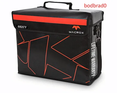 Fireproof and Waterproof Document Bag with Lock, 6200℉ Insulated, Patented 