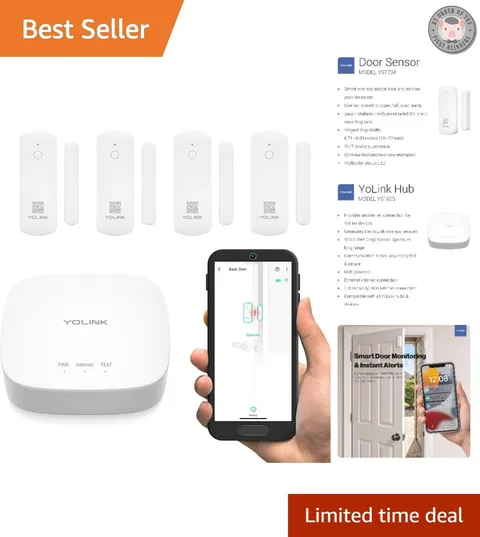 Advanced LoRa Home Security Kit: 4 Wireless Door Sensors, Alerts & Easy Install