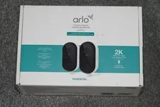 New Arlo Essential 3rd GEN - 2K Outdoor Security Camera White - 2-Pack (VMC3281)