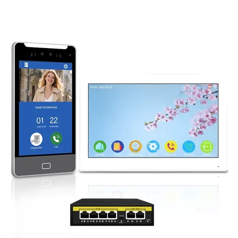 Expandable Video Intercom System for 1-32 Units,Face ID Access Control,Apartment