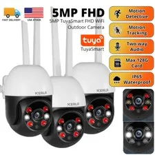 3Set 5MP Ultra HD WiFi Camera 6 LED Fill Light Indoor Outdoor Home Security