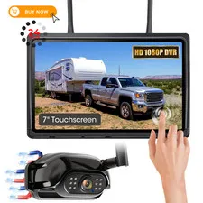 WOOCARTY Magnetic Wireless RV Backup Camera System, 7" 1080P 1-CAM