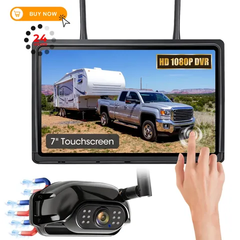 WOOCARTY Magnetic Wireless RV Backup Camera System, 7" 1080P 1-CAM