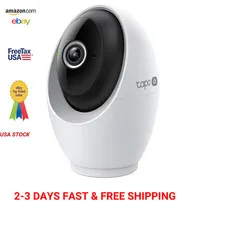 4K Indoor Pan Tilt Security Camera with Person Pet Facial Recognition AI Motion