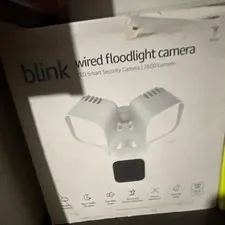 Blink Wired Floodlight Camera 1080p Wi‑Fi Hardwired Alexa White Security Cam