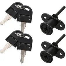 Black Steel Triple Drawer Lock for Office Furniture Durable Central Lock