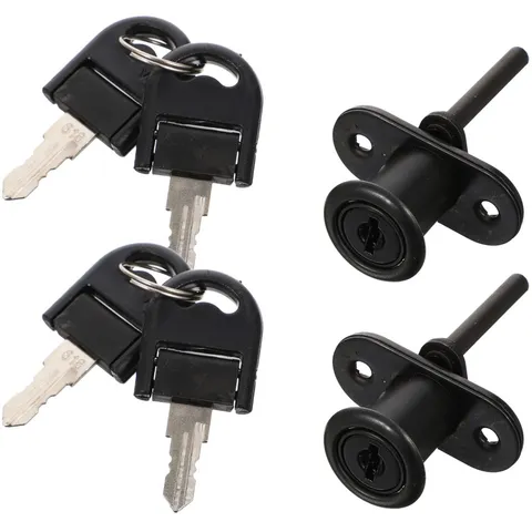 Black Steel Triple Drawer Lock for Office Furniture Durable Central Lock