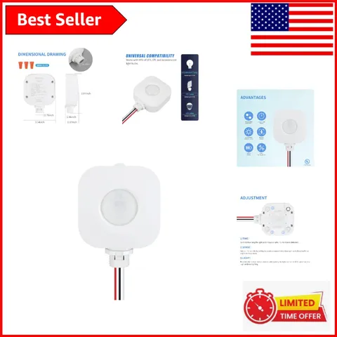 High Bay 360° Motion Sensor Switch - Energy Efficient Light Control - 120/277VAC