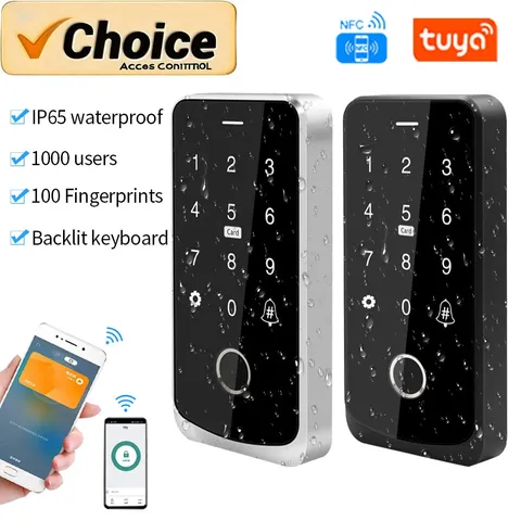 Smart Bluetooth Biometric Fingerprint Keypad with Backlit Touch &IP65 Waterproof