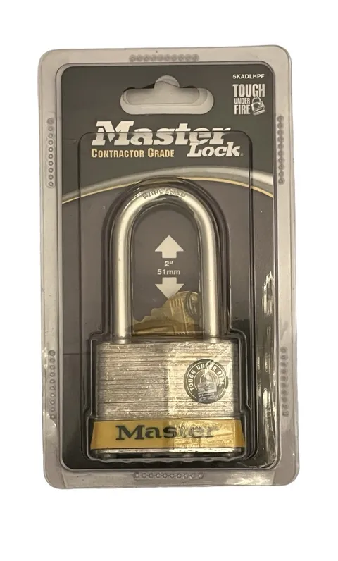 Brand New In Package Master 5KADLHPF Lock Outdoor Padlock w 2” Shackle