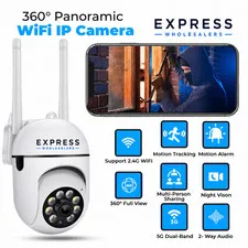 2x 1080P Wireless WiFi Security Camera PTZ 355° Night Vision Indoor Outdoor