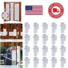 20 Pack Door Window Alarms 90DB Loud Security System Easy Adhesive Installation