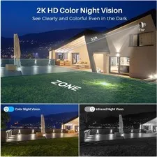 Weatherproof Outdoor Camera: AI Motion Detection, 2-Way Talk