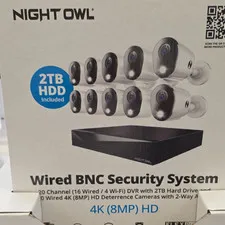 Night Owl 4K (8MP) Wired BNC 20-Channel DVR w/10 Cameras 2TB 2-Way