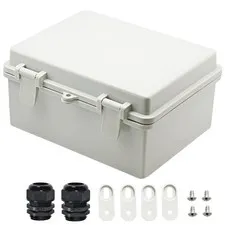 Zulkit Junction Box ABS Plastic Dustproof Waterproof 8.7" x 6.7" x 4.3", Gray