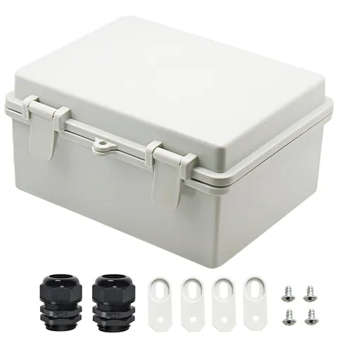 Zulkit Junction Box ABS Plastic Dustproof Waterproof 8.7" x 6.7" x 4.3", Gray