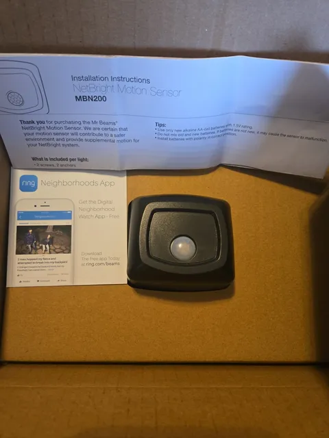 Ring /Mr Beams NetBright MBN200 Motion Sensor NEW Ring Compatible Smart Lighting