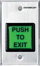 Enforcer Push-to-Exit Plate, Illuminated with Timer (SD-7202GC-PTQ)