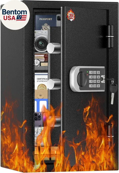 [2026 Upgraded] -35 Min Real Fireproof Safe-3.6 Cu Ft Large Safe for Home Use, S