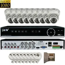 CIB True HD 8CH 1080P DVR system 2TB HDD 8X1080P 2.1MP Metal Vandal Dome Camera