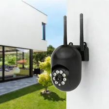 Indoor Outdoor Security Camera, 360° Pan Tilt Camera for Home Security with Colo