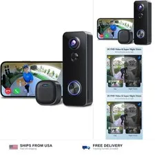 XTU 2K Video Doorbell Camera, Head-to-Toe View, Battery Powered Alexa | 2K HD...