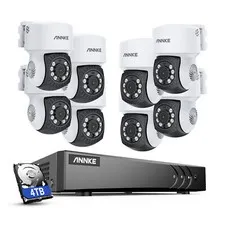 ANNKE 5MP 3K Lite 8CH DVR 350° Pan&Tilt 1080P Video CCTV Security Camera System