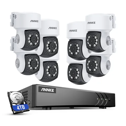 ANNKE 5MP 3K Lite 8CH DVR 350° Pan&Tilt 1080P Video CCTV Security Camera System