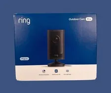 New Open Box 4K Ring Outdoor Cam Pro • Plug-In • Black