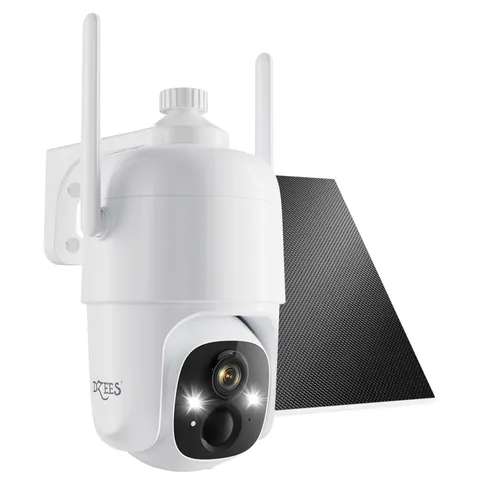 Security Cameras Wireless Outdoor, 2K Pan/Tilt 360° View Solar/Battery Powere...