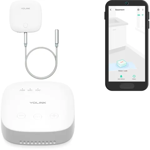 YoLink Water Leak Sensor 2, 1/4 Mile Long Range Smart Home w/Siren