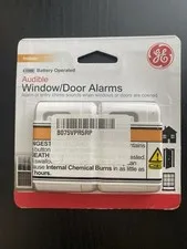 GE Door/Window Alarm 2-Pack Battery Operated Chime 120dB Indoor White 45115